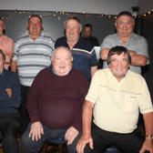 The seven Cormack brothers from Rosgreen were also present at the Sean Treacy’s reunion evening in Cashel. Back row, from left, Paul, Michael, Pat and Eamon. Front, from left, Jim, Tom and John.