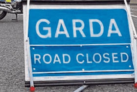 Road closures are in place following the van fire