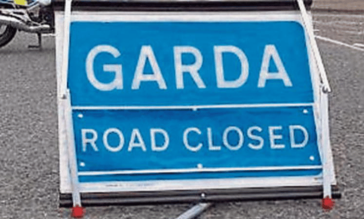Road closures are in place following the van fire
