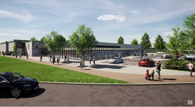 A render of the proposed store planned for the edge of Moyross
