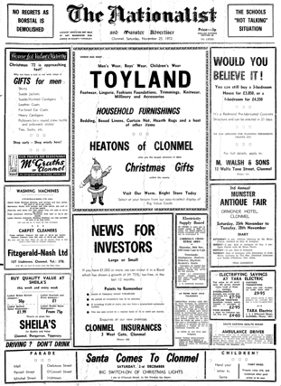 The front page of The Nationalist from November 25, 1972 - exactly 50 years ago now.
