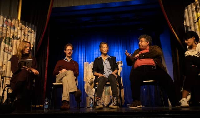 The panel for Distorting Reality:Media in the age of Capitalist Surveillance