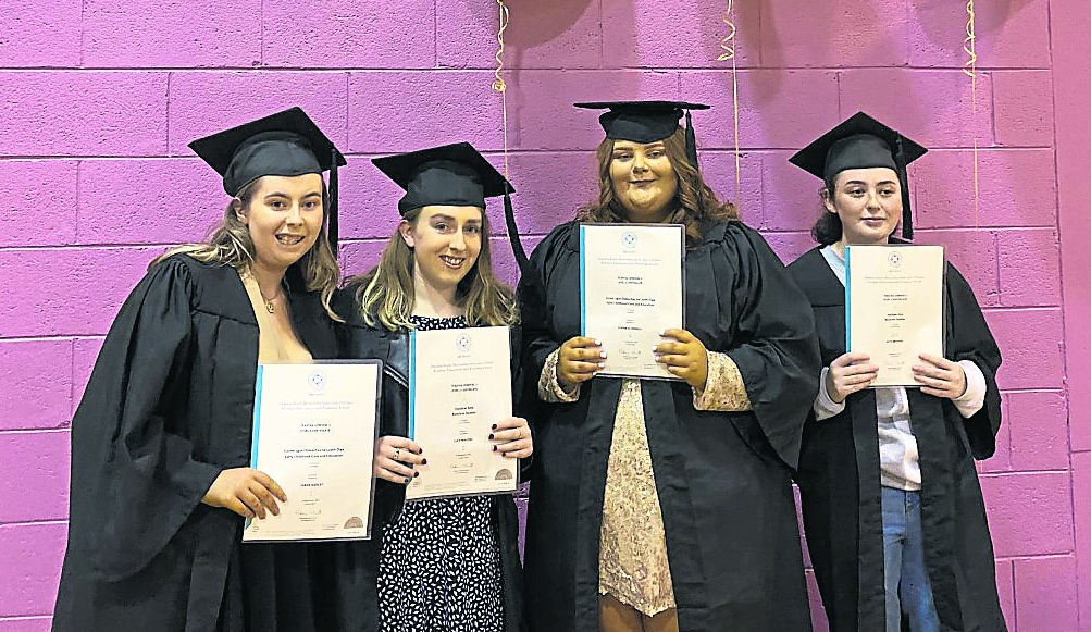 Central College Limerick graduates Sarah Hanley, Lucy Malone, Sophie O’Connell and Kate Brown