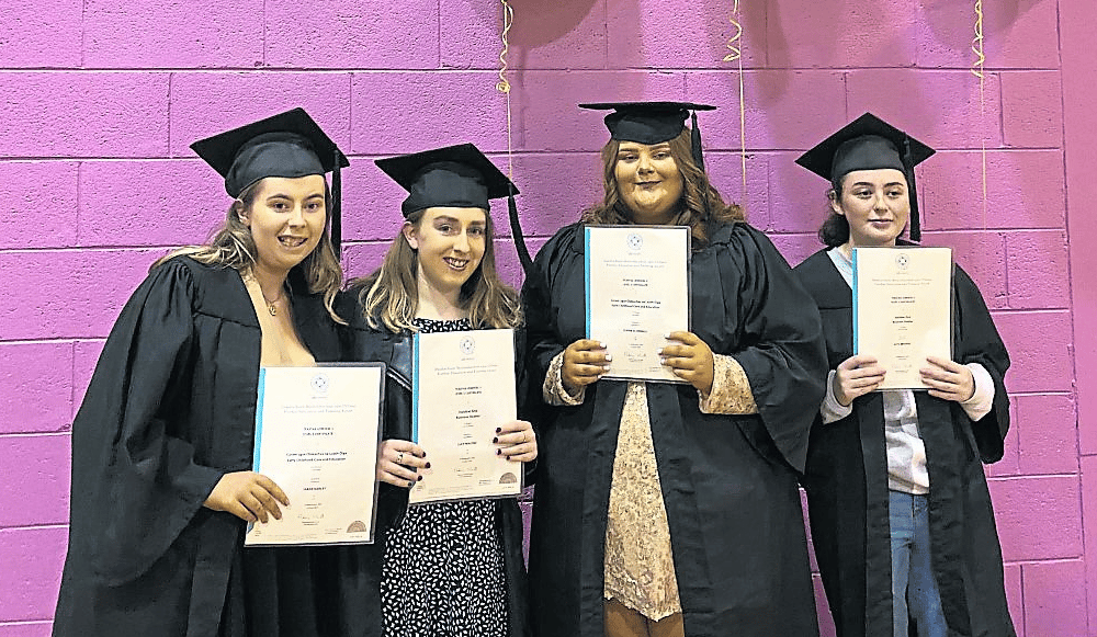 Central College Limerick graduates Sarah Hanley, Lucy Malone, Sophie O’Connell and Kate Brown
