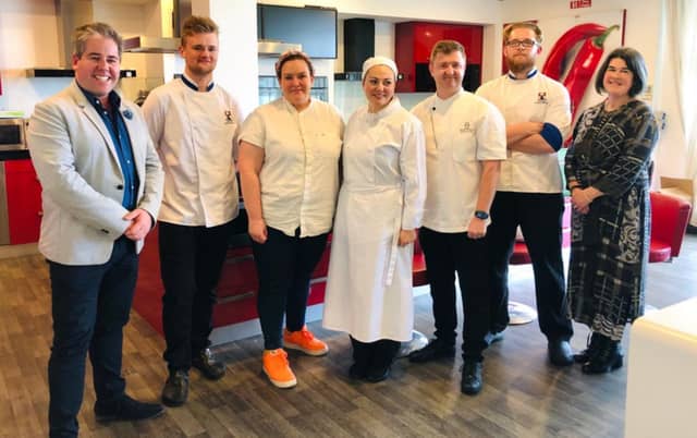Edward Hayden (SETU lecturer), David Harte (SETU student from Wexford town), Jess Murphy (Judge), Annisa Mokhtari (TUD), Gareth Mullins (Judge), Ryan McGowan (SETU student from Arklow), Annette Sweeny