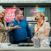 Siobhan Donohoe, Edward Hayden & Anne Neary on the Savour Stage. PHOTO by Dylan Vaughan