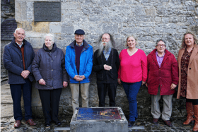 Cahir Social & Historical Society Members Eamon Clohessy, Breeda Ryan, Liam Roche, Seanchaí Eddie Lenihan, Eleanor Morrissey, Kathleen Darcy and author Sandra Cunningham