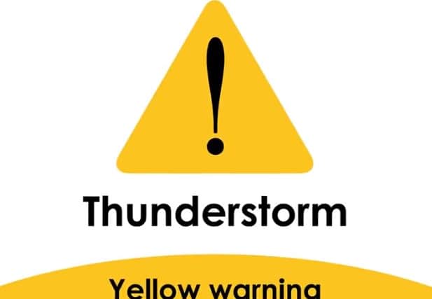 Weather Warning for Thunderstorms issued for Kildare