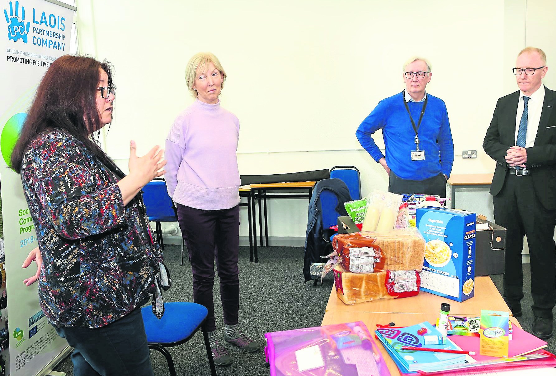 Laois Partnership staff, Karen Bambrick, Mary Keane, Liam Ramsbottom and Minister of State, Frank Feighan in Portlaoise