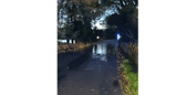 The Fethard to Cloneen road that is flooded following the heavy rain on Friday morning