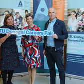Ready for the career's fair (l-r): Catherine Lyster, careers officer, ATU Donegal, Dr Orla Flynn, president, Atlantic Technological University and Rory McMorrow, student services manager, ATU Donegal