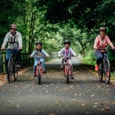 Pictured on Limerick Greenway is local Limerick family, Ed and Ciara Ruttle, with their two daughters Sienna and Aoisha. | PICTURE: Brian Arthur