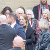 The coffin of Creeslough explosion victim James O’Flaherty being carried into St Mary’s Chapel in Derrybeg on Wednesday morning