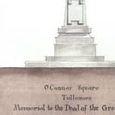 An architect's impression of the base of the war memorial in Tullamore