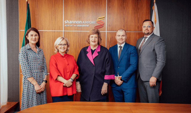 H.E. Ambassador of Poland Ms. Anna Sochańska was accompanied on her visit to Shannon Airport by First Secretary Mr. Klaudiusz Tchórzewski and Senator Maria Byrne.