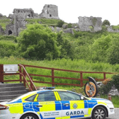 Gardaí on duty at the Rock of Dunamase