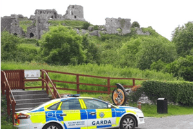 Gardaí on duty at the Rock of Dunamase