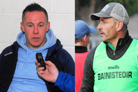 St Mary's manager Alan Flynn and Mohill manager Eamonn O'Hara Pictures: Willie Donnellan