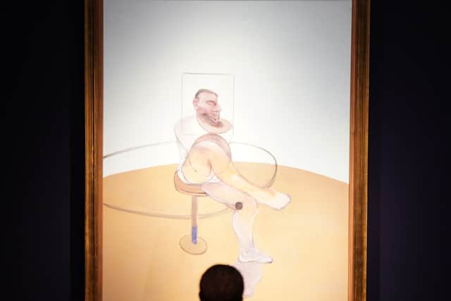 Painting 1990 by Bacon is expected to sell for between £7 million and £9 million, while Like A Cloud Of Blood by Emin, from this year, has an estimate of between £500,000 and £700,000.
