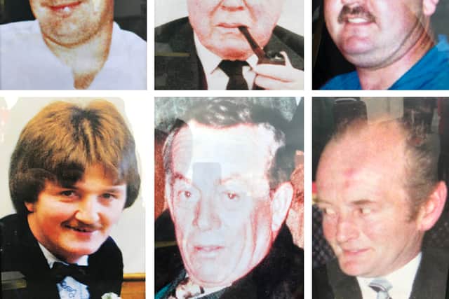 These include the killing of comedian Patrick Kielty’s father Jack in Dundrum in 1988, the attempted murder of John O’Rourke in 1986 and the shooting deaths of six Catholic men at the Heights Bar in Loughinisland in 1994.