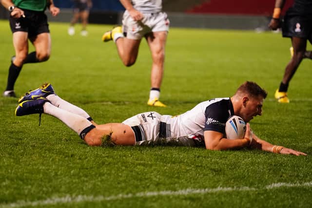 Marc Sneyd missed the conversion but his accuracy quickly returned as England began to run in the tries.