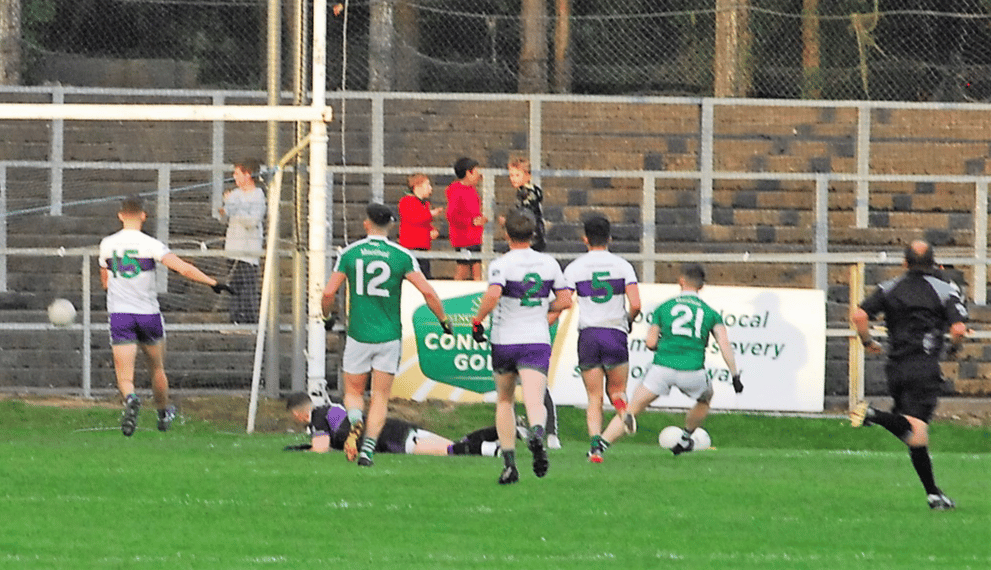 Ronan Kennedy scores the decisive second Mohill goal Picture: Willie Donnellan