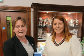 Congratulations to Joanne Collins, this year’s Lady Player of the Year at Tipperary Golf Club. Joanne received her prize, sponsored by Renee Burke, from Lady Captain Yvonne Daly last Sunday.