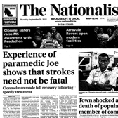 The front page of The Nationalist from September 20, 2012, headlined by a story about Joe O'Donoghue, a proud Limerick man who worked as a paramedic with South Tipperary General Hospital.