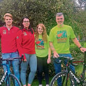 Ellie Cusack  pictured with mum Caroline, step-dad Tim and cousin Ross