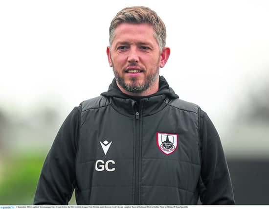 Longford Town FC manager Gary Cronin, who has guided the club into the promotion play-offs with four fixtures still to play in the SSE Airtricity League First Division