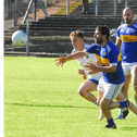 Morgan Quinn delivers a pass to an Aughawillan teammate Picture: Willie Donnellan
