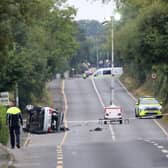 The scene of the collision on Saturday morning at Larkin's Cross | Picture: Brendan Gleeson