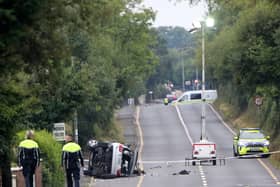 The scene of the collision on Saturday morning at Larkin's Cross | Picture: Brendan Gleeson