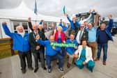 Anna May McHuge with the members of Laois Ploughing with NPA president James Sutton on site at Ratheniska, Co. Laois for the launch of the National Ploughing Championships.