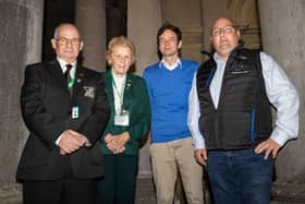 WPO Chairman Colin Millar from New Zealand; Anna May McHugh, NPA MD; Thomas Cosby and JP Fenlon, Chairman Laois Ploughing at the Laois Ploughing reception for the World Ploughing.  Pic: Alf Harvey