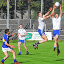 James McGrail fields the ball ahead of his St Mary's teammate David O'Connell Picture: Willie Donnellan