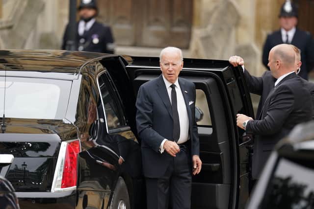 Arriving at the Abbey shortly after 10am, just after the 9.55am deadline Buckingham Palace set for dignitaries to be seated, the Bidens reportedly had to wait briefly at the entrance and follow a procession of George and Victoria Cross-holders down the nave of the abbey before taking their seats.
