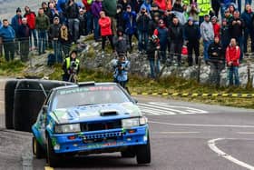 Kevin Eves and Chris Melly in action at the Rally of the Lakes. Photo: Stefan Lassus
