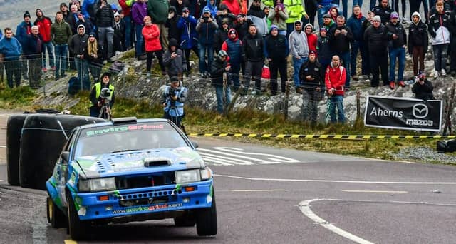 Kevin Eves and Chris Melly in action at the Rally of the Lakes. Photo: Stefan Lassus