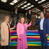 Minister for Further and Higher Education, Simon Harris TD with  Eileen Curtis, Chief Executive,  KCETB and Martha Bolger, Director of Further Education and Training at KCETB  at Grennan Equestrian Ce