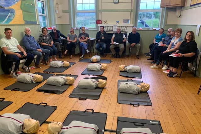 New defibrillator for Carrowmenagh Community Centre