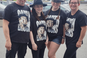 Michael and his wife Eimear along with their daughters Abbie and Erin Dawson off to the concert