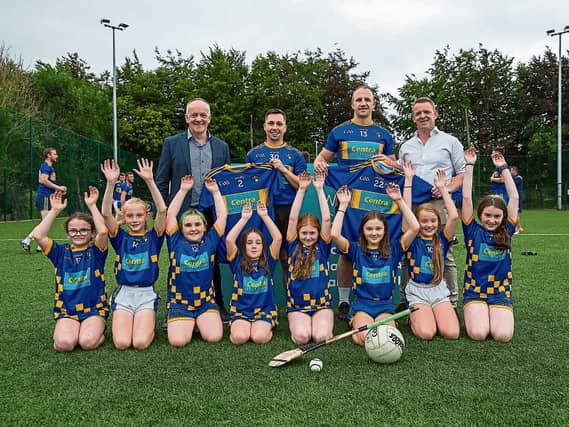 Three cheers for the Lee brothers at the launch of their sponsorship of Pallasgreen GAA and LGFC I PICTURE: Kieran Ryan Bendson