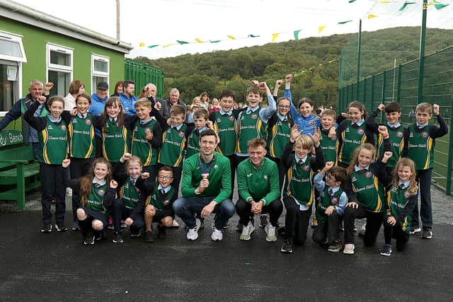 English was joined by fellow Finn Valley AC athlete Sean McGinley, a past pupil of Glenswilly NS and a multiple national gold medalist.”