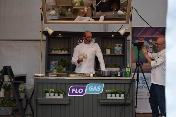 Chef Brian McDermott then conducted the first cookery demonstration of the weekend, supported by local chef Zack Gallagher.