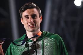 Mark English with his European 800m bronze medal. Photo: Sportsfile