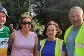 Walk organisers L to R Colm Makim, Louise Makim (Brickley) , Noreen Galvin (Renal Dialysis Unit) Patrick Brickley and Donna Brickley TT3400GS