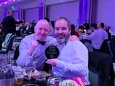 Elation: Anthony Cronin with Mother Mac's co-proprietor James McMahon