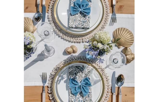 7. Seashell Placemats, £24 each (other items from a selection), Truffle Tablescapes