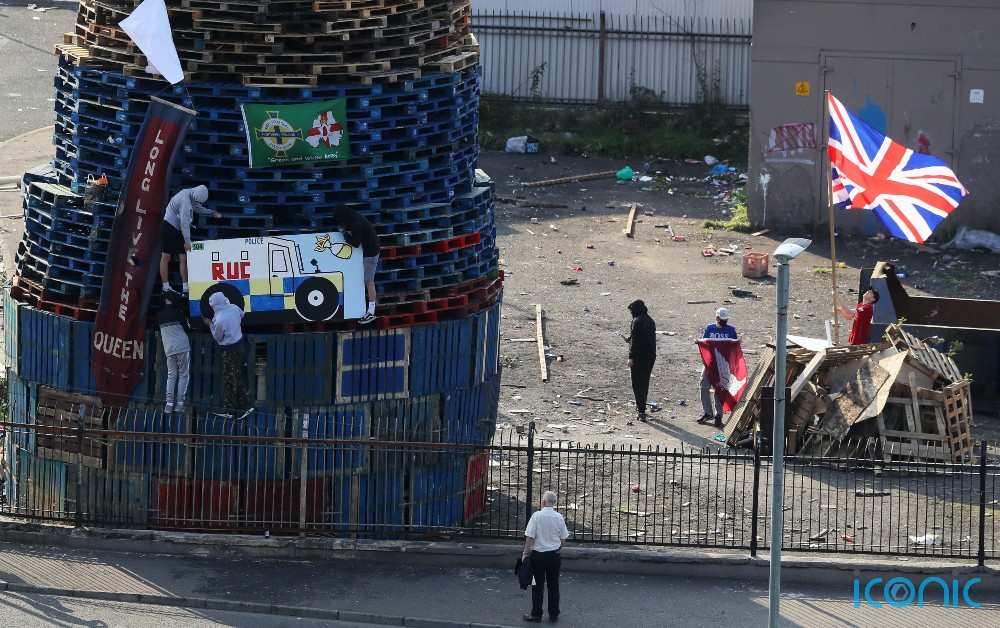 'Disgraceful' - Flags and images on Derry nationalist bonfire condemned